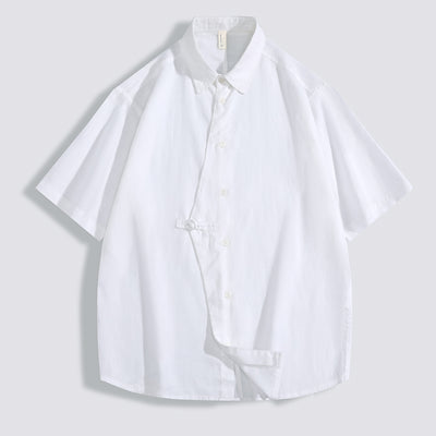 Camisa de Lino Manga Corta para Hombre - Estilo Moderno - Image 11
