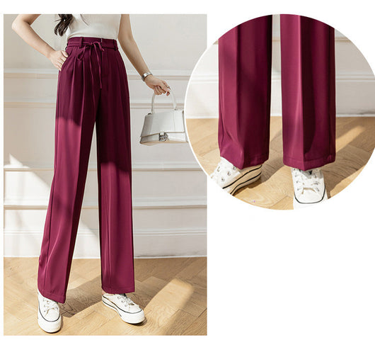 Pantalón Ancho de Cintura Alta con Drapeado Elegante - Image 5