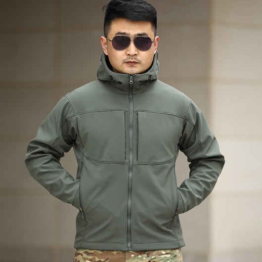 Chaqueta Cortavientos Ligera con Forro Polar y Capucha para Hombre - Image 12