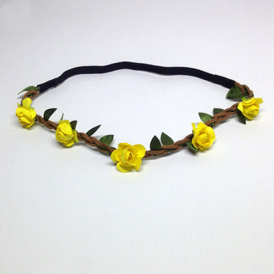 Corona de Flores Rosas Estilo Coreano para Novia - Image 16