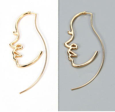 Aretes Artísticos de Silueta Facial - Estilo y Personalidad - Image 3