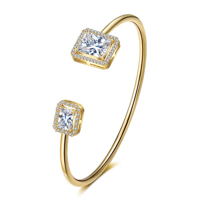 Pulsera de Diamante Agua Elegante para Mujer con Incrustaciones de Gota de Agua y Diamante Cuadrado - Image 5