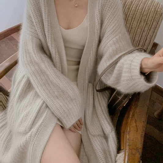 Suéter Holgado Coreano para Mujer - Estilo Minimalista Otoño e Invierno