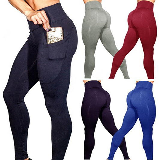 Leggings de Yoga con Bolsillos Cintura Alta Elásticos para Mujer