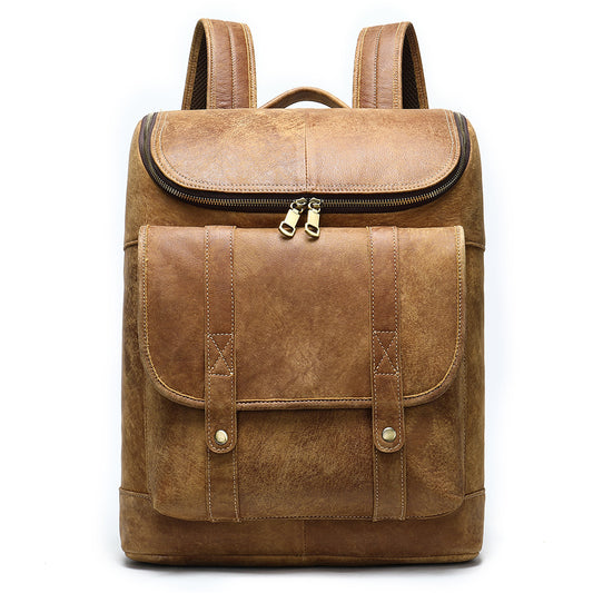 Mochila de Cuero Genuino para Hombre - Primera Capa