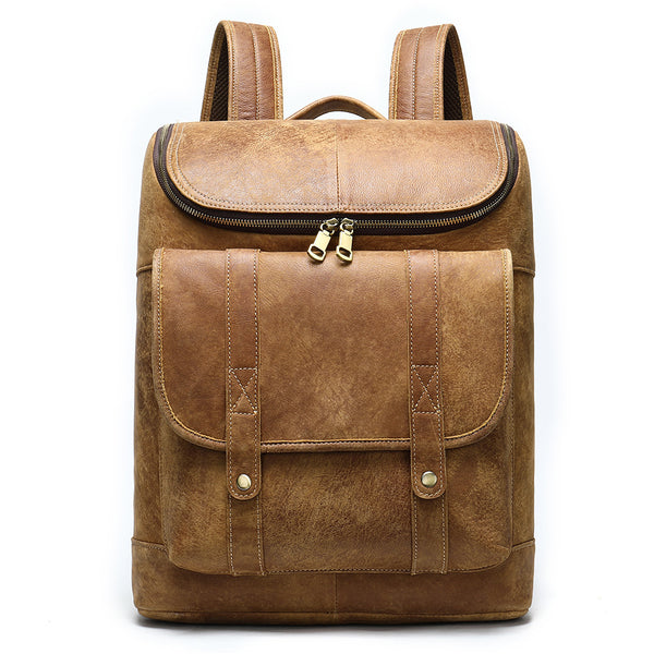 Mochila de Cuero Genuino para Hombre - Primera Capa