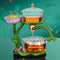Juego de Té Kung Fu Cristal Loto Luz de Luna
