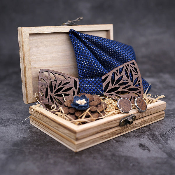 Corbatín de Madera Elegante para Traje y Eventos Formales