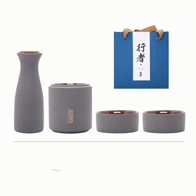Juego de Vino de Cerámica Japonesa Portátil para el Hogar - Image 13
