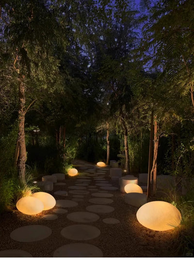 Luz Solar de Piedra Decorativa Impermeable para Exterior - Image 9