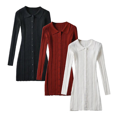 Vestido Ejecutivo para Mujer con Solapa y Cierre Simple - Image 3