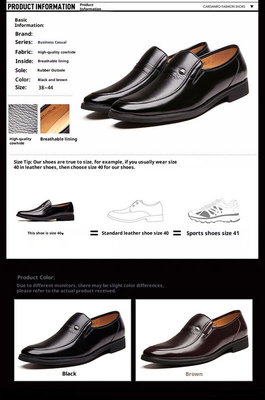Zapatos de Cuero para Hombre Elegancia Casual Transpirable - Image 12