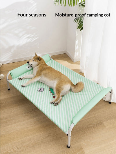 Cama de Camping para Perros Medianos y Grandes con Diseño de Rayas Divertidas - Image 12