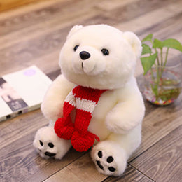 Peluche Adorable Oso Polar con Bufanda - Muñeco Ragdoll para Niños - Image 10