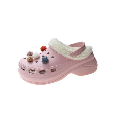 Pantuflas Invierno Mujer con Suela Gruesa y Velludo Desmontable - Image 11