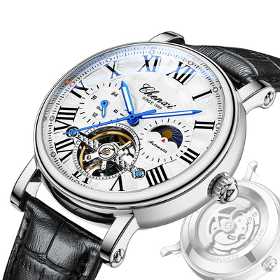 Reloj Mecánico Automático de Lujo con Esfera Hueca, Cristal Luminoso e Impermeable - Image 2