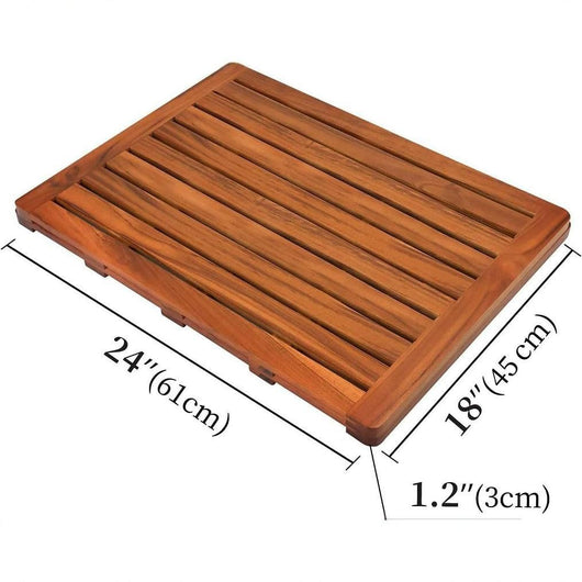 Tapete de Madera Maciza Antideslizante para Baño y Ducha - Image 6