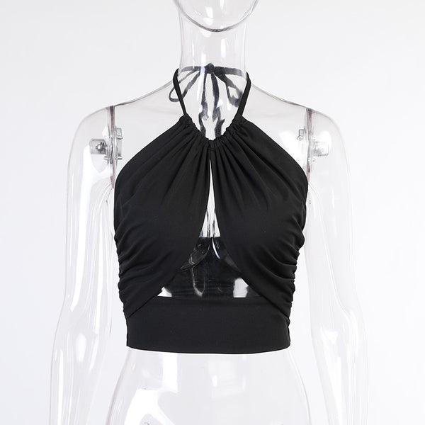 Crop Top Halter con Envolvente de Pecho para Mujer - Image 3