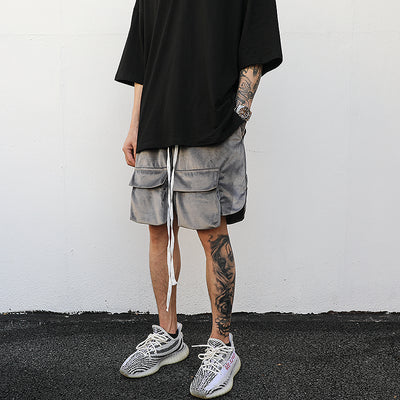 Shorts Holgados de Terciopelo con Bolsillos Grandes y Aberturas Laterales - Image 9