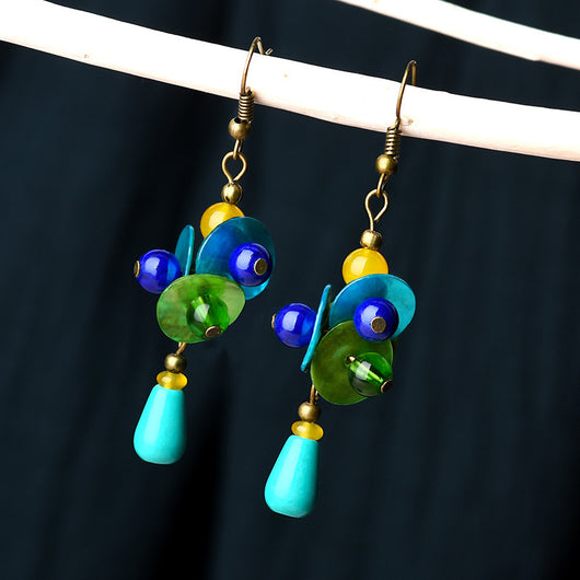 Aretes Étnicos de Concha con Estilo Antiguo y Temperamento - Image 10