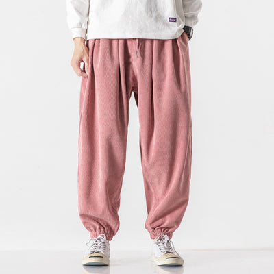 Pantalones Harem de Pana Suelta Talla Grande para Hombre - Image 10