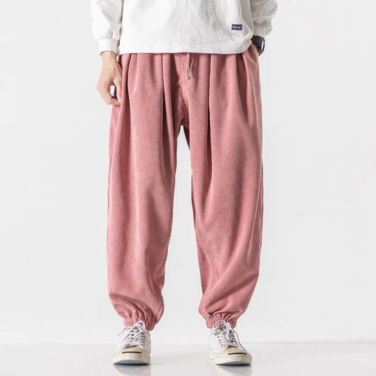 Pantalones Harem de Pana Suelta Talla Grande para Hombre - Image 10