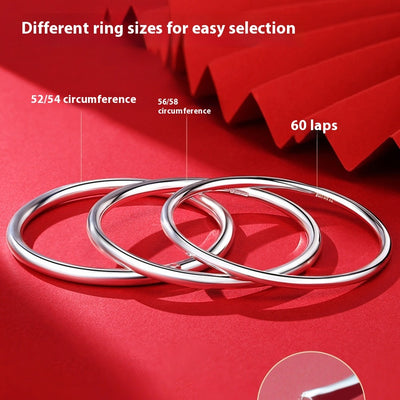 Pulsera de Plata Pura 9999 Cierre Fijo Diseño Minimalista para Mujer - Image 3