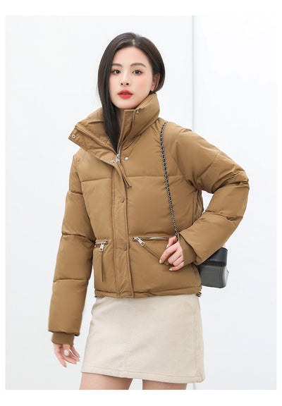 Abrigo Acolchado Holgado de Cuello Alto - Estilo Casual Moderno - Image 17