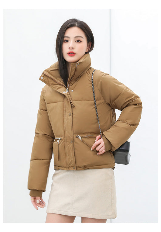 Abrigo Acolchado Holgado de Cuello Alto - Estilo Casual Moderno - Image 17