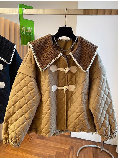 Chaqueta de Punto Suelta con Botones y Detalles Combinados para Mujer - Image 12