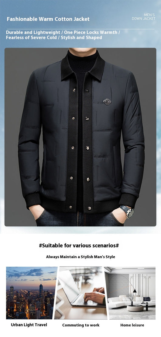 Chaqueta Acolchada con Solapa y Bajo Redondeado - Image 7