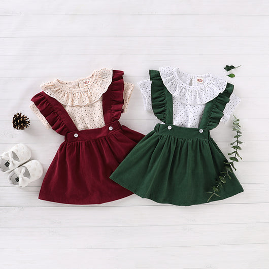 Falda Corta de Encaje Halter