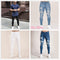 Jeans Ajustados para Hombre con Corte Entallado en Rodillas