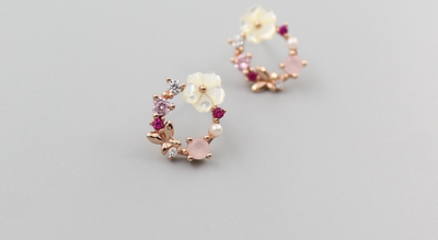 Aretes de Flores en Concha Natural - Image 7