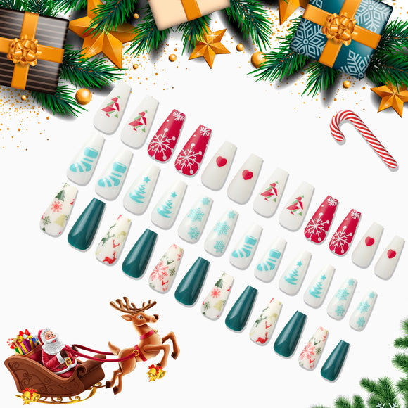 Set de Parches para Manicura Navideña para Mujeres