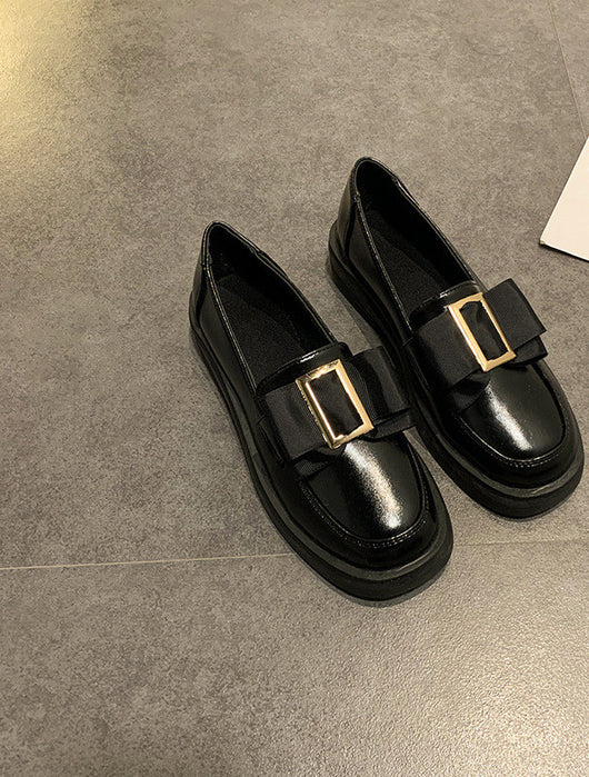 Mocasines Plataforma Mujer con Hebilla Cuadrada - Estilo Británico Elegante - Image 14