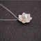 Collar de Plata de Ley 925 con Flor de Loto y Perla para Mujer