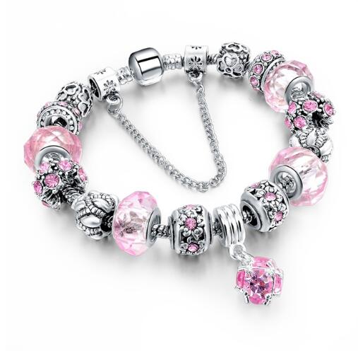 Pulseras de Cristal con Cadena Serpiente y Dijes para Mujer - Image 4