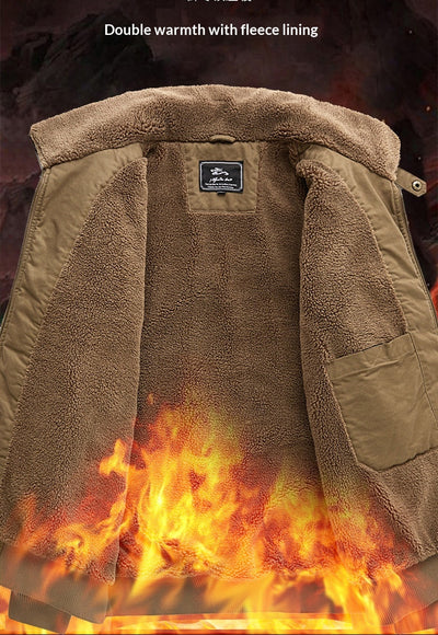 Abrigo Oversize Forrado en Polar para Hombre Talla Grande - Image 14