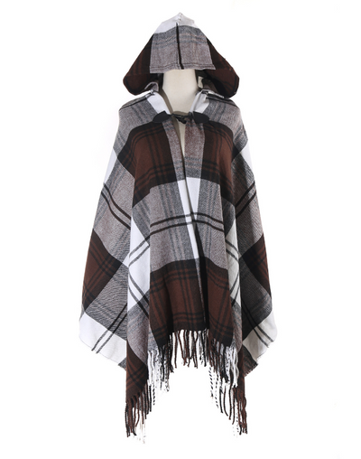 Capa Bohemia Tribal con Capucha Khaki - Image 3