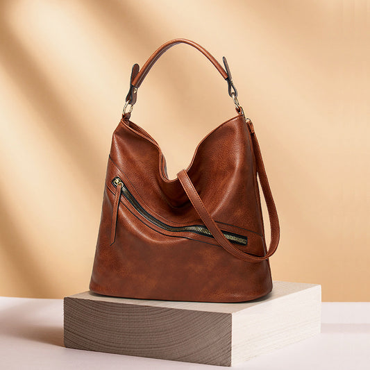 Bolso Bandolera de Cuero Estilo Europeo Asimétrico