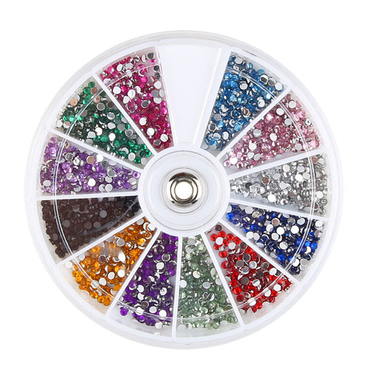 Uñas Postizas con Brillantes - 12 Colores Deslumbrantes