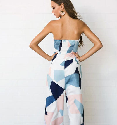 Jumpsuit Ancho con Estampado en el Pecho para Mujer - Image 4