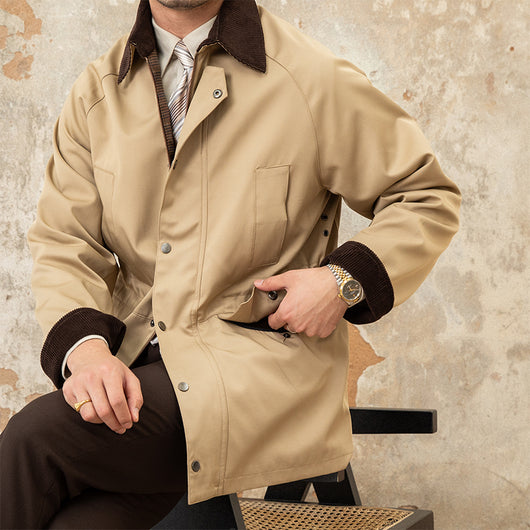 Chaqueta Impermeable Estilo Retro Italiano con Costuras de Solapa - Image 12