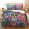 Juego de Cama Calavera con Flores Acuarela