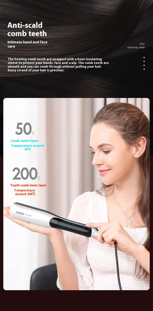 Peine Alisador de Vapor Golden Rice - Hidratación Profunda y Anti-Frizz - Image 10