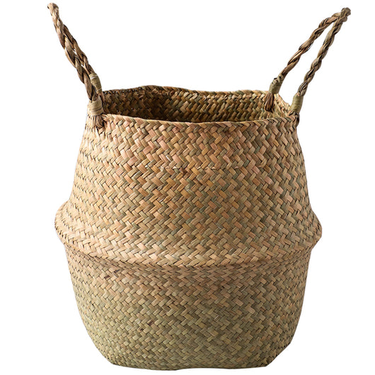 Canasta Tejida de Jacinto Marino Portátil para Flores y Almacenamiento - Image 8
