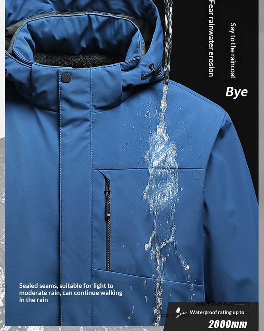 Chaqueta Táctica de Invierno Impermeable para Hombre con Capucha Desmontable - Image 10