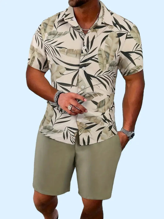 Traje Hawaiano Hombre 3D Estampado Manga Corta - Image 13