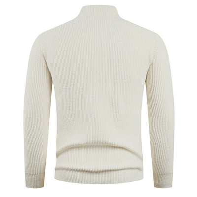 Suéter Casual para Hombre con Cuello Mao y Botones Sesgados - Image 12